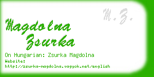 magdolna zsurka business card